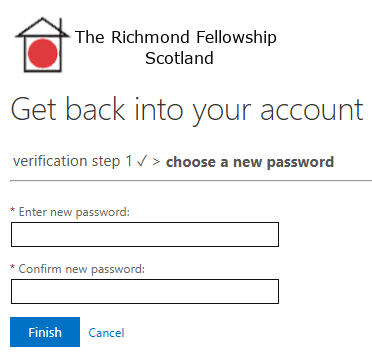 Enter your new password