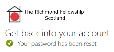 Password reset confirmation
